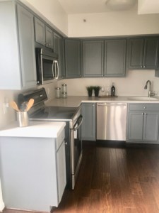 Repainted kitchen cabinets